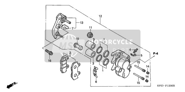 Honda SES125 2002 Front Brake Caliper for a 2002 Honda SES125